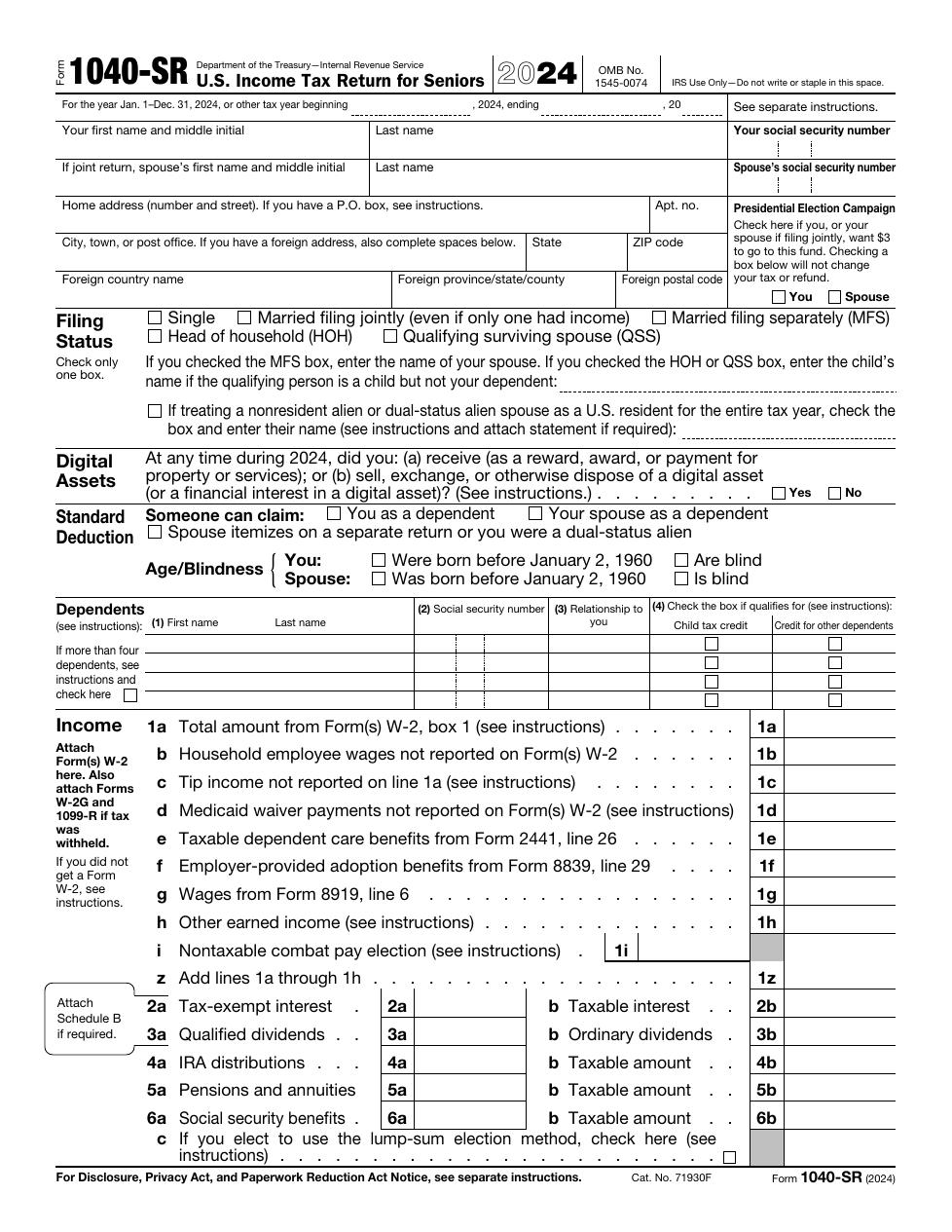 1040 SR PDF preview
