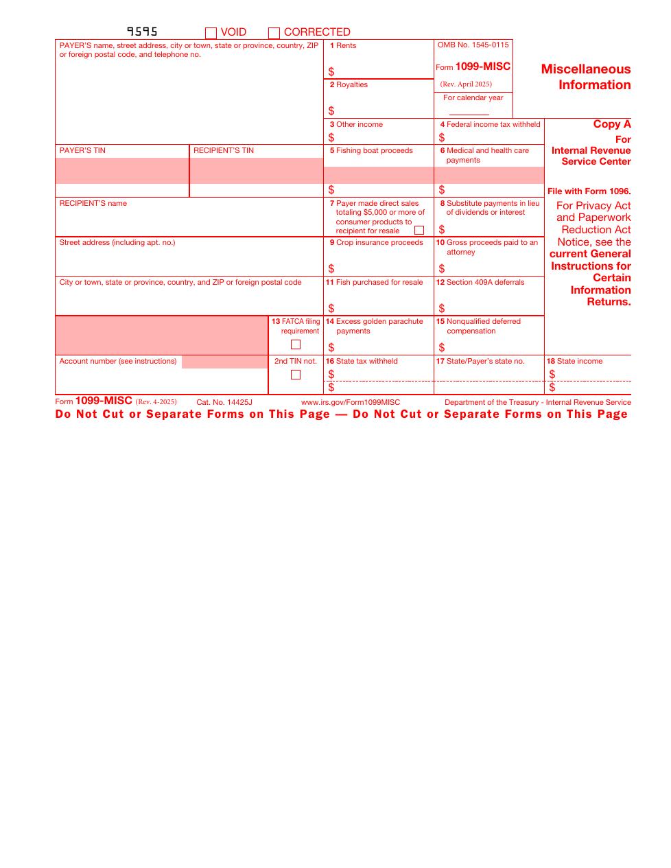 1099 MISC PDF preview