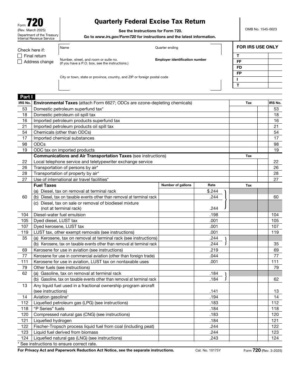 Form 720 PDF preview