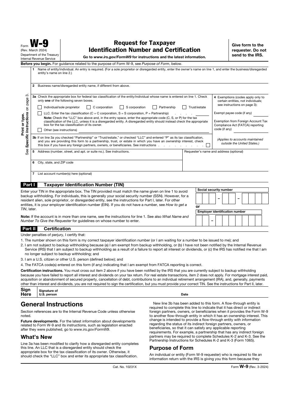 Form W-9 PDF preview